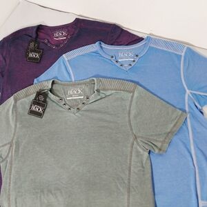 Buckle Short Sleeve Tees - Purple, Blue, Green